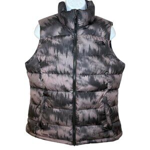The North Face Womens M Nuptse 2 700 Goose Down Puffer Vest Forrest Print